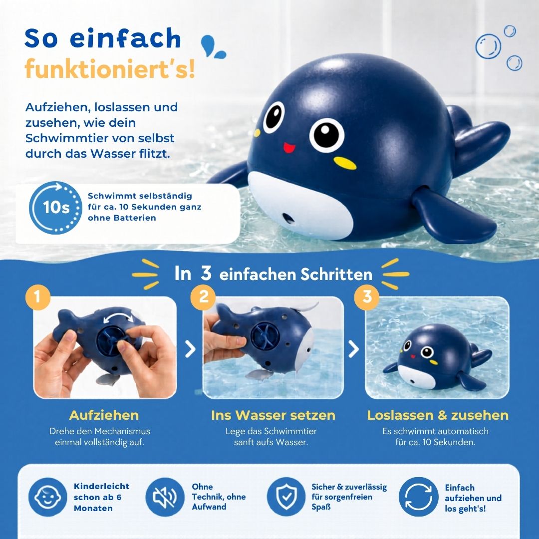 Schwimmende Tiere für Babys und Kinder