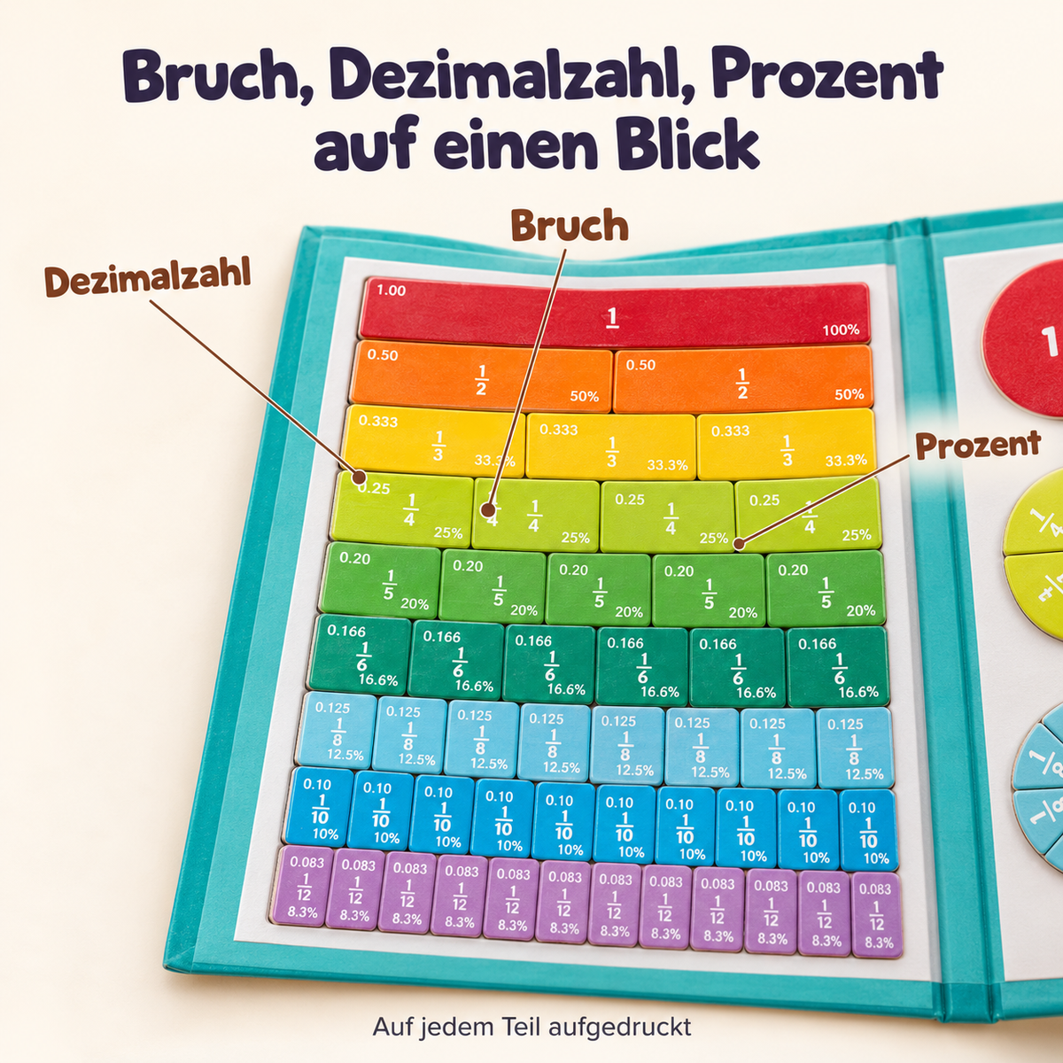Magnetisches Mathebuch - Bruchrechnen leicht gemacht