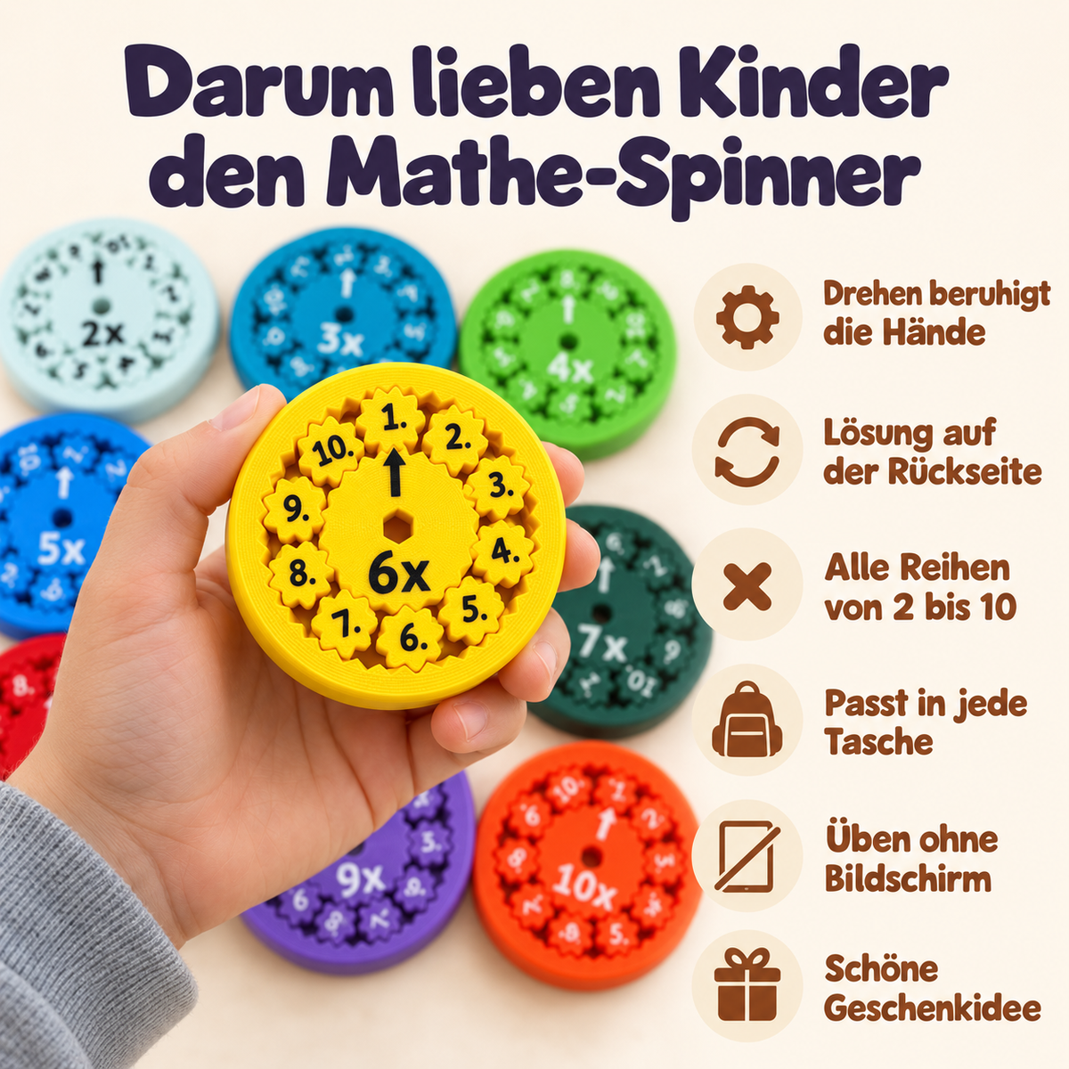 Mathe Fidget Spinner - Spielerisch Mathe Lernen