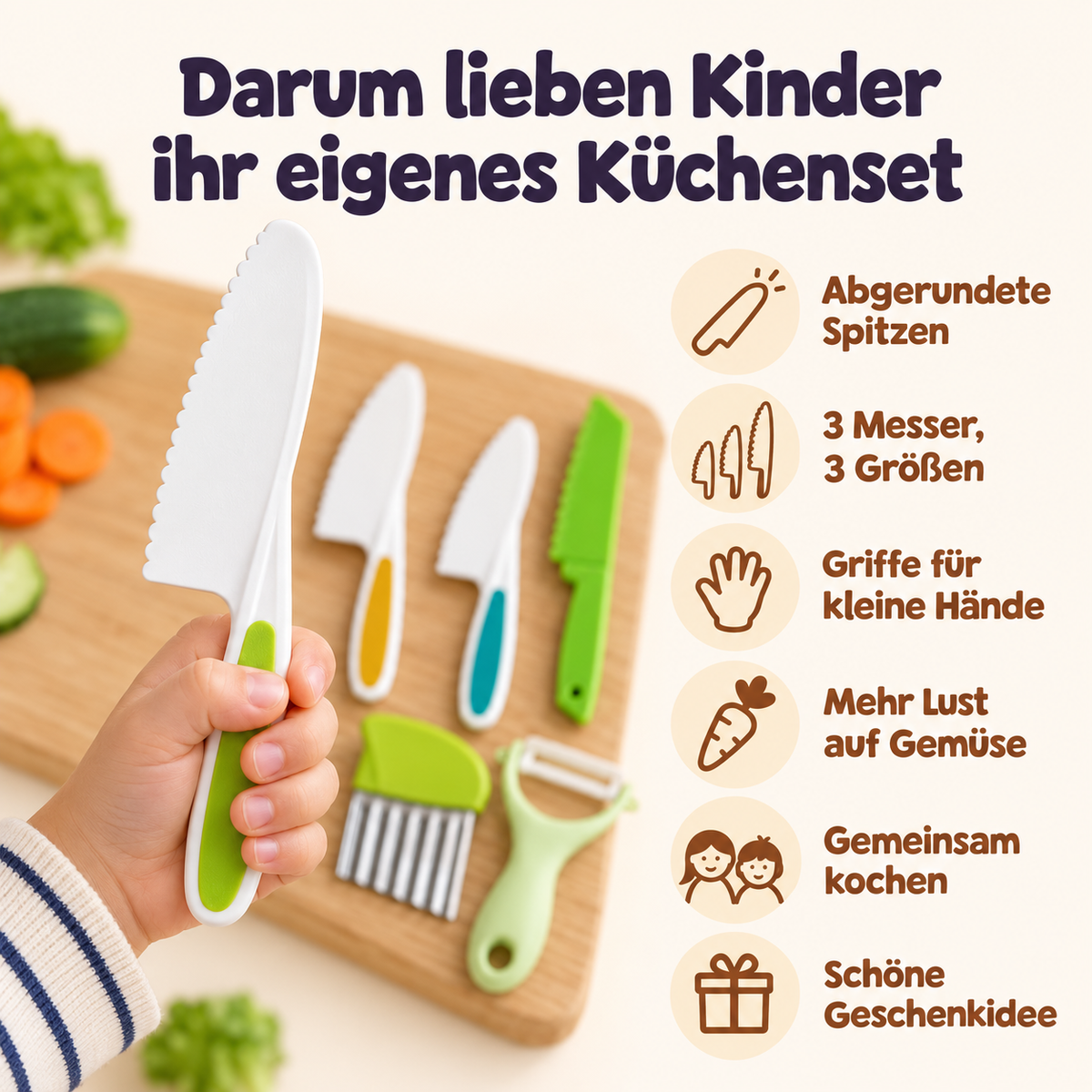 Sicheres Küchenset für Kinder