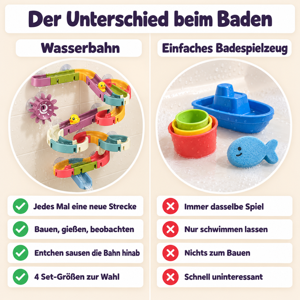 Wasserbahn für die Badewanne – Badespaß ab 3 Jahren