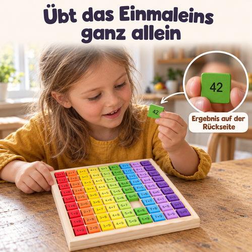 Einmaleins-Holztafel