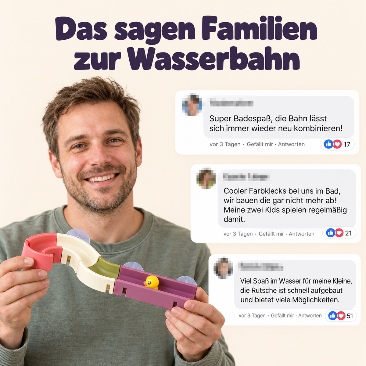Wasserbahn für die Badewanne – Badespaß ab 3 Jahren