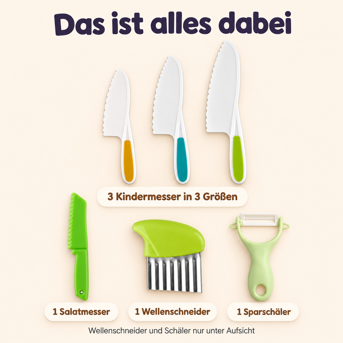 Sicheres Küchenset für Kinder