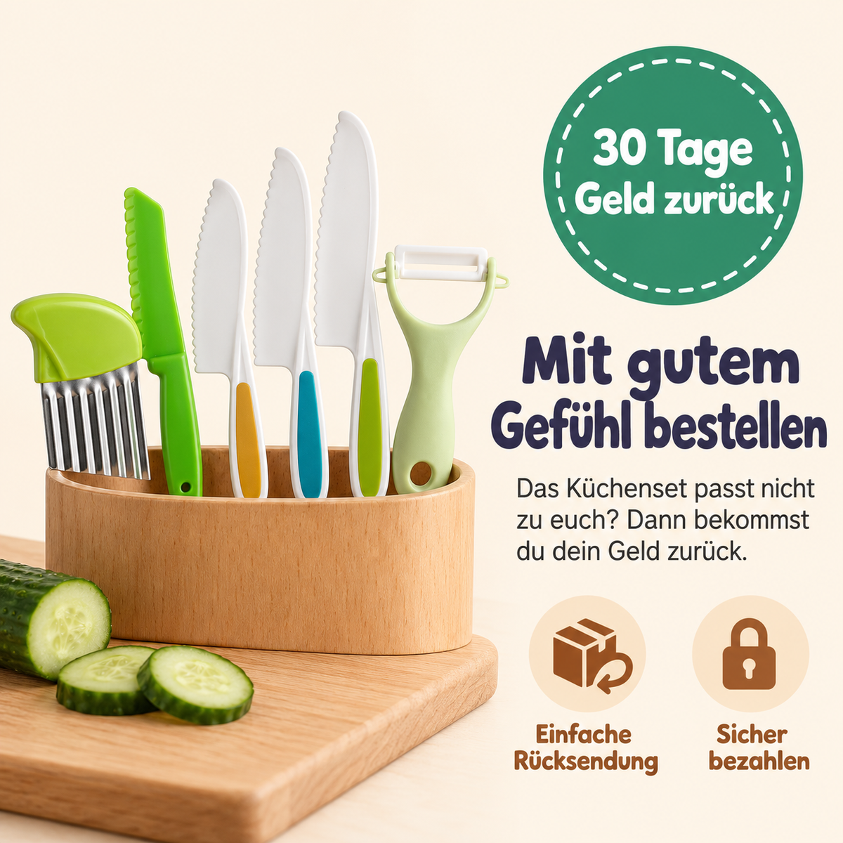 Sicheres Küchenset für Kinder