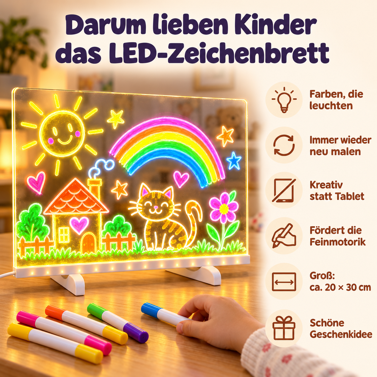 Magisches LED Zeichenbrett für Kinder