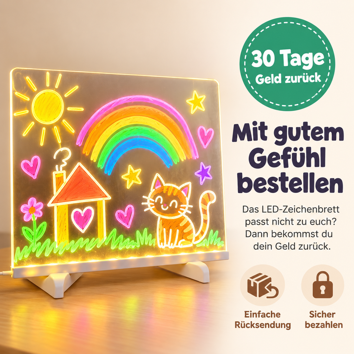 Magisches LED Zeichenbrett für Kinder