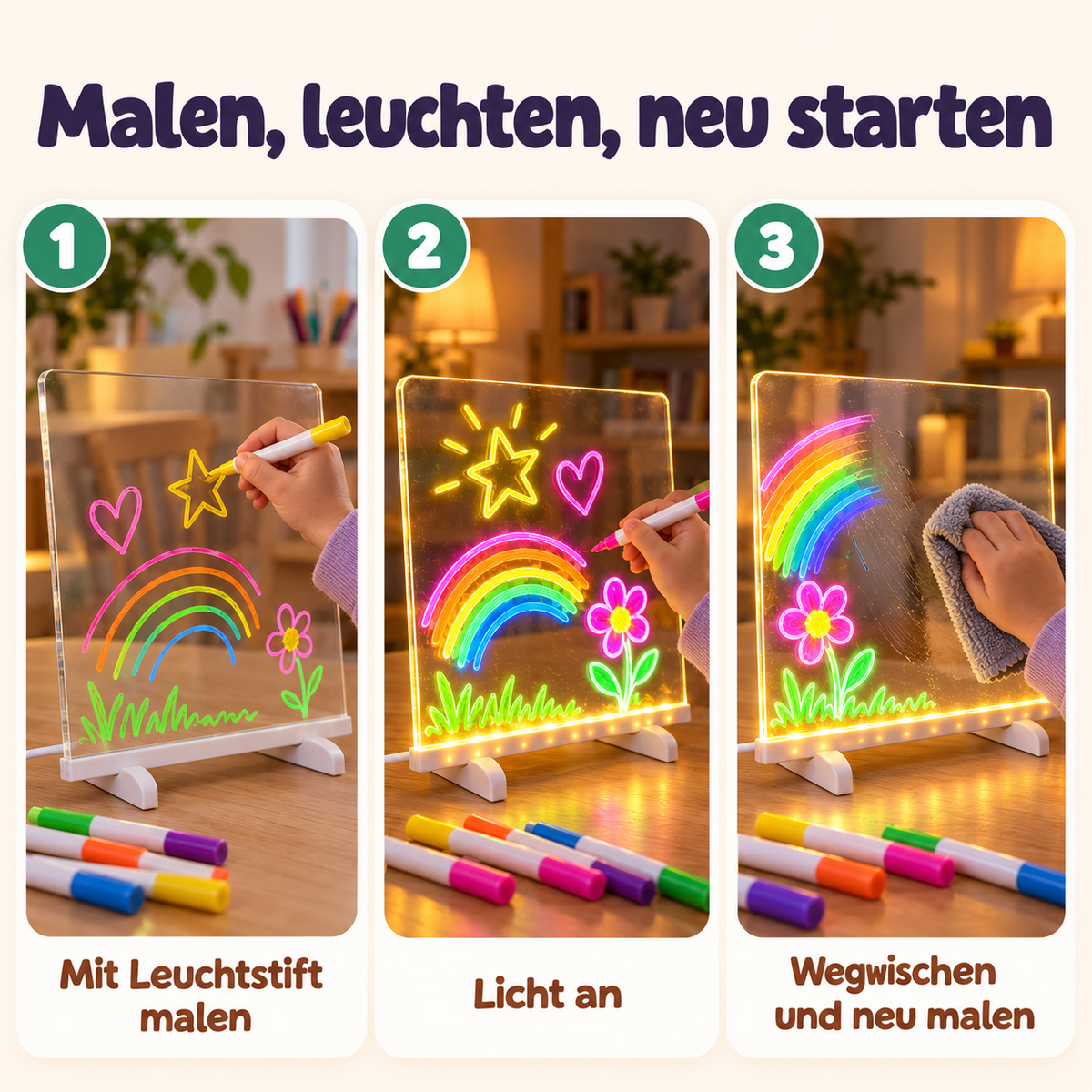 Magisches LED Zeichenbrett für Kinder