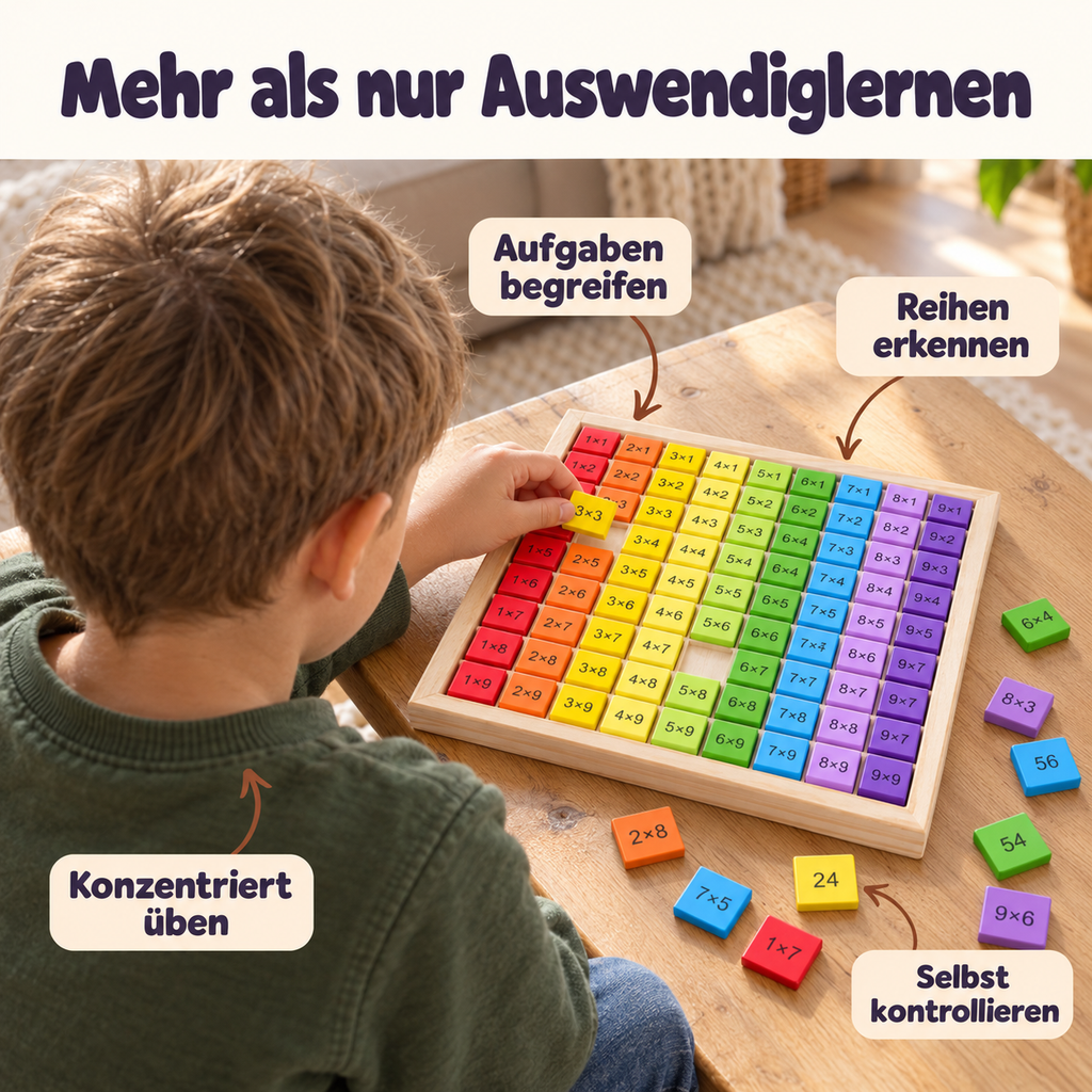 Einmaleins-Holztafel