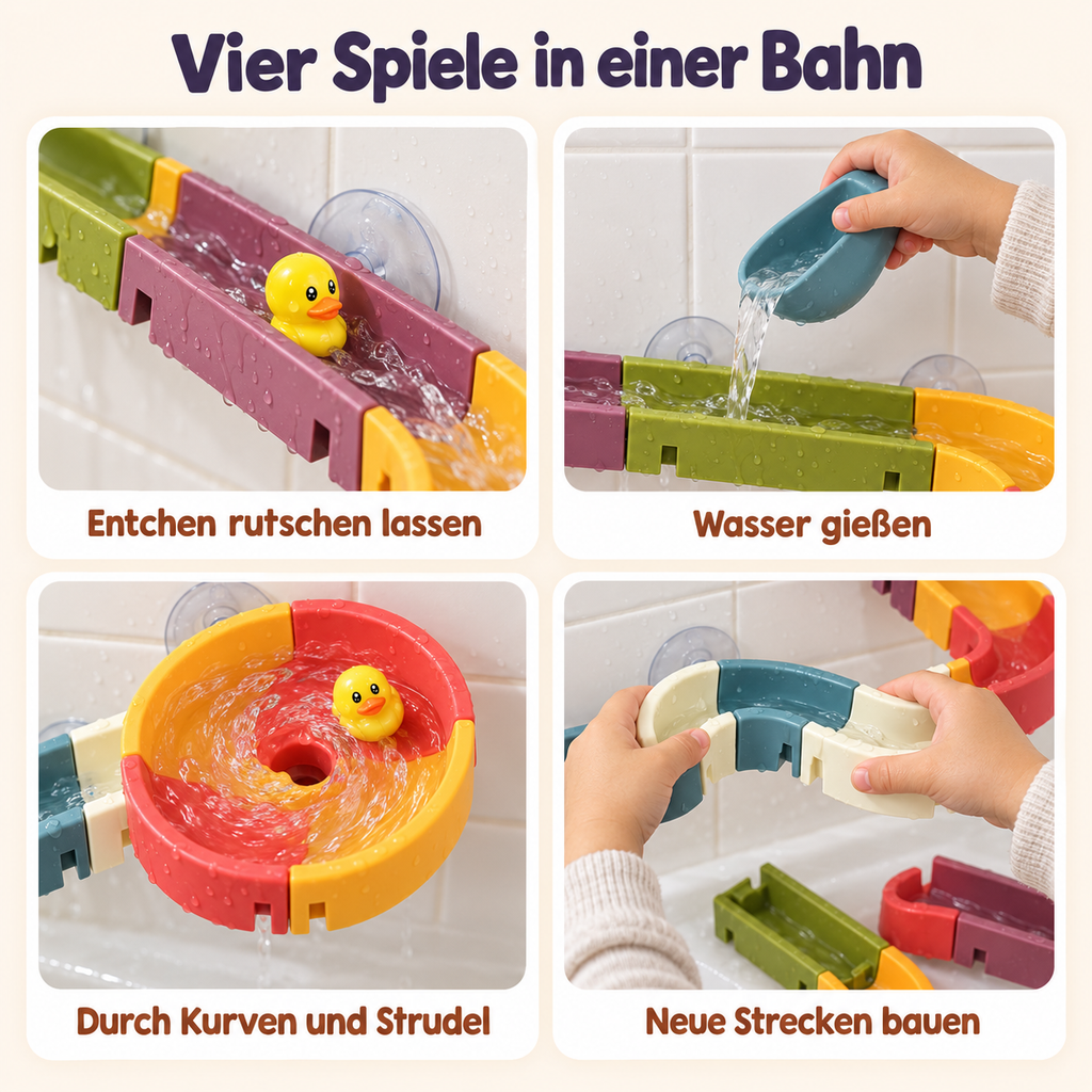 Wasserbahn für die Badewanne – Badespaß ab 3 Jahren