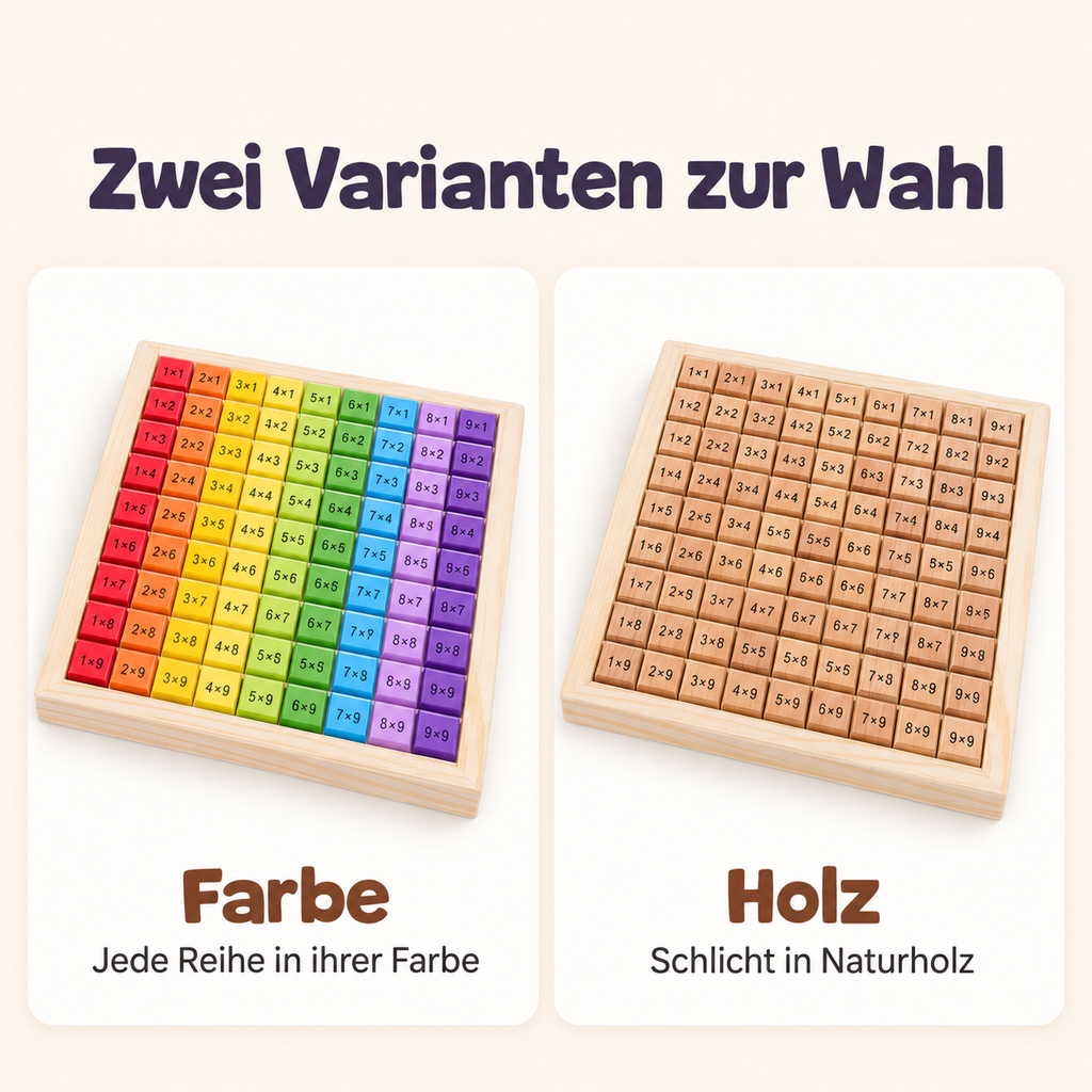 Einmaleins-Holztafel
