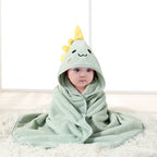 Hochwertiges Kapuzenhandtuch-Set mit Baby-Tiermotiv aus Flanell und Plüsch für Babys
