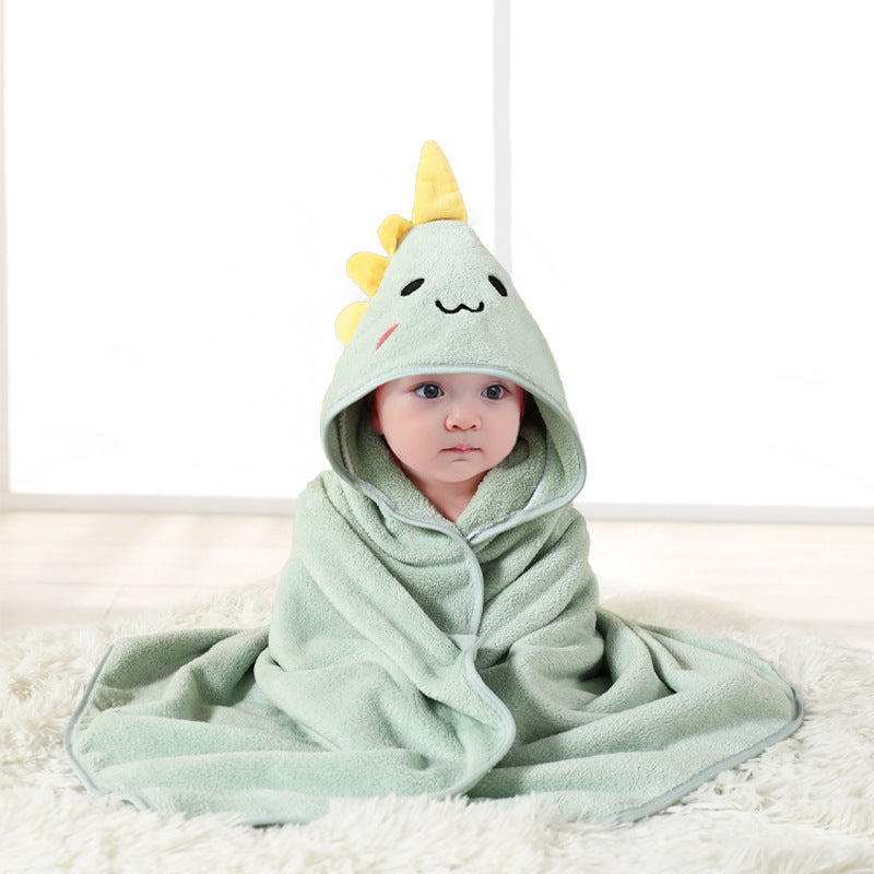 Hochwertiges Kapuzenhandtuch-Set mit Baby-Tiermotiv aus Flanell und Plüsch für Babys
